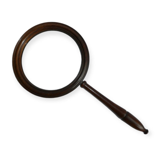 A Large Victorian Mahogany Gallery or Magnifying Glass, 19th Century