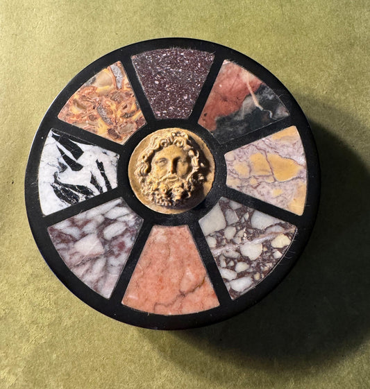 An Italian Grand Tour Specimen Marble Paperweight, Late 19th Century