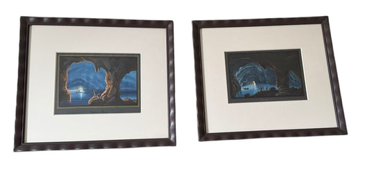 A Pair of Gouaches depicting the Blue Grotto
