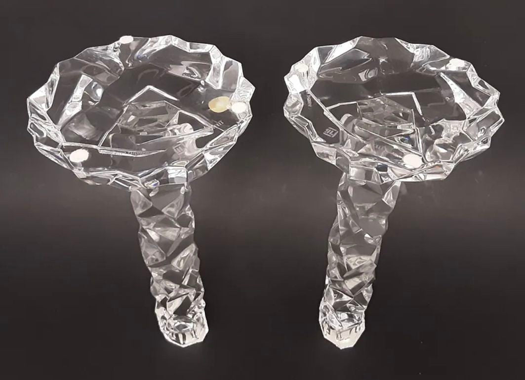 Pair of Tiffany Faux Rock Crystal Candlesticks by Van Day Truex, 20th Century