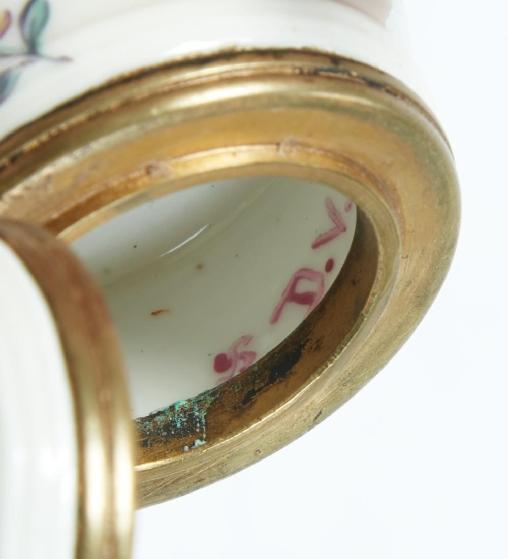 An Ormolu Mounted Mennecy Double Snuff Box in the Form of a Barrel, Circa 1740