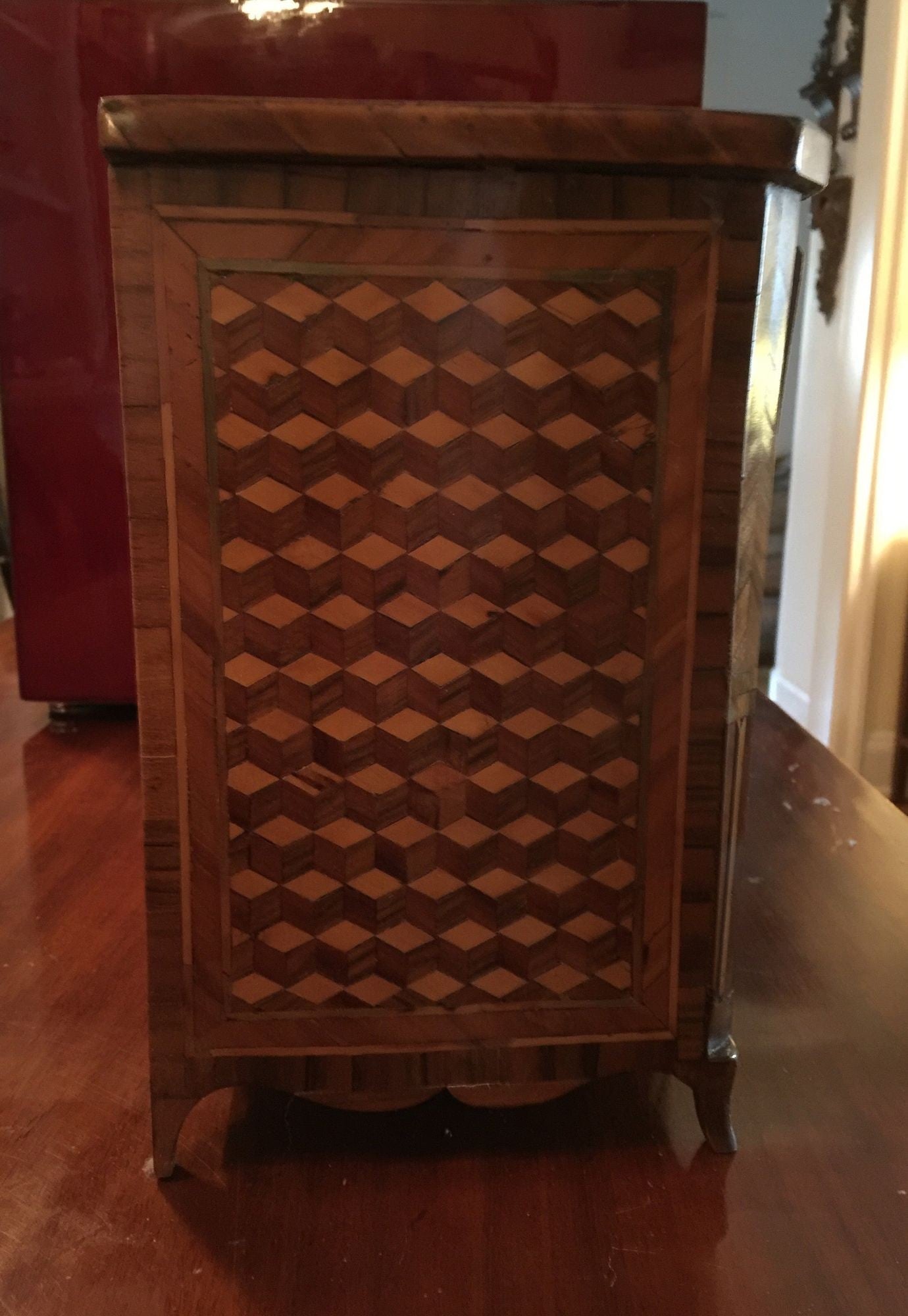 Rococo South German Miniature Marquetry and Parquetry Commode, Mid-18th Century
