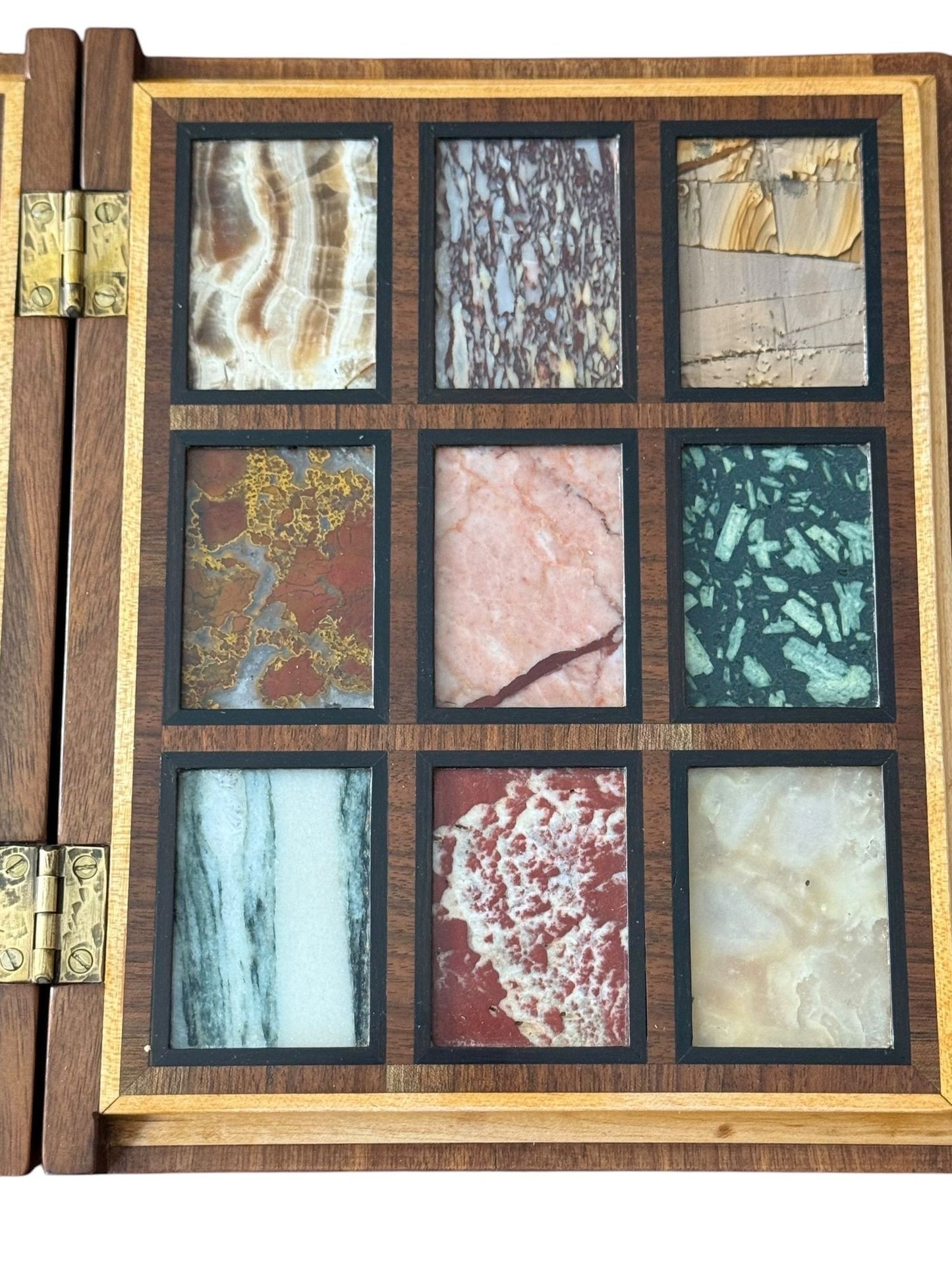 An Italian Wooden Book with Marble Specimens, 20th Century