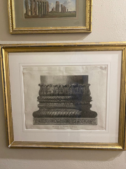 Detailed Drawing of Column Base from Constantine Baptistry, Early 19th Century