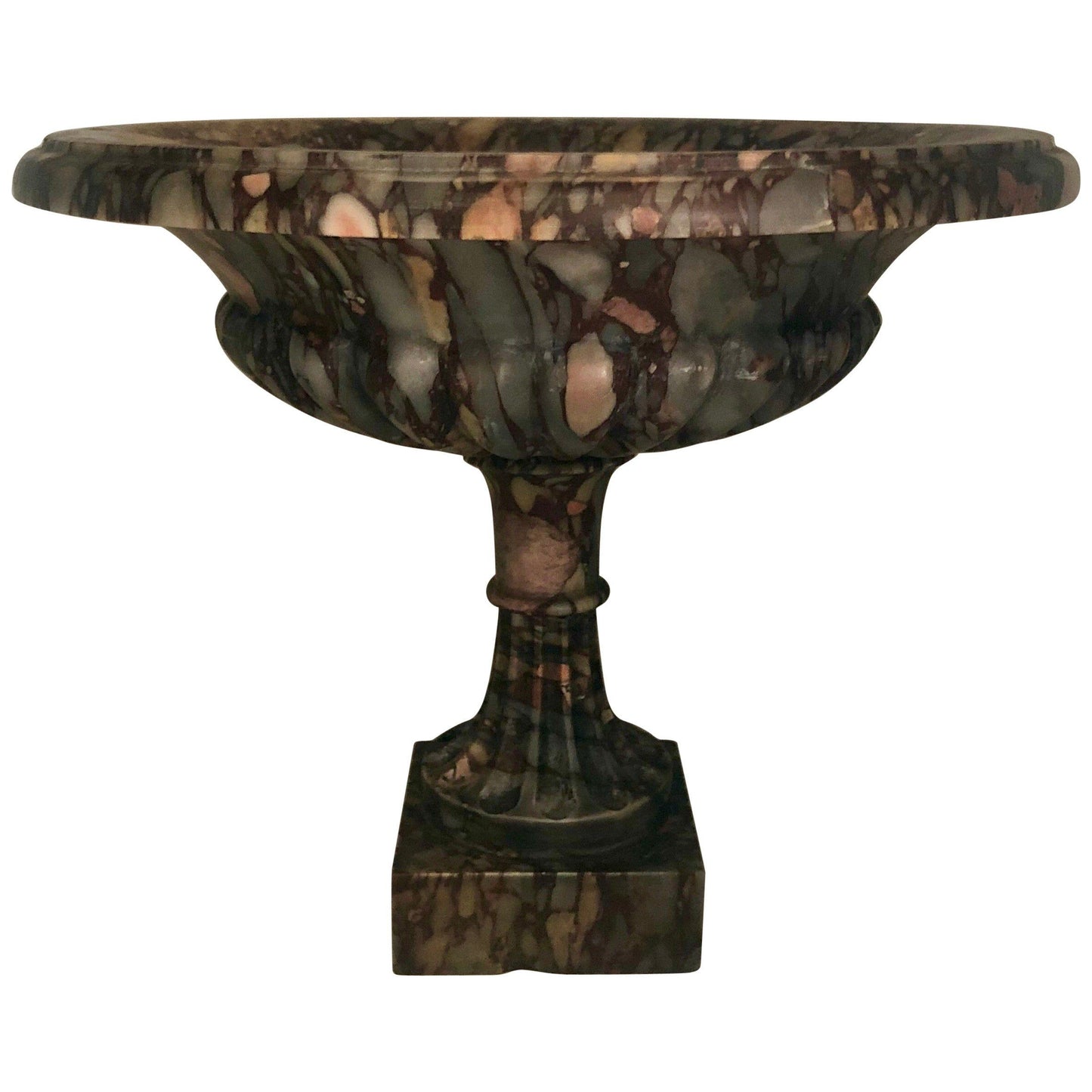 A Carved Breccia Marble Tazza, Italian, 19th Century