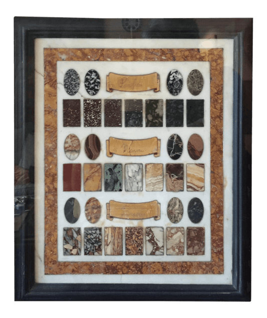 Italian Pietra Dura Sample Panel, Probably Florence, 19th Century