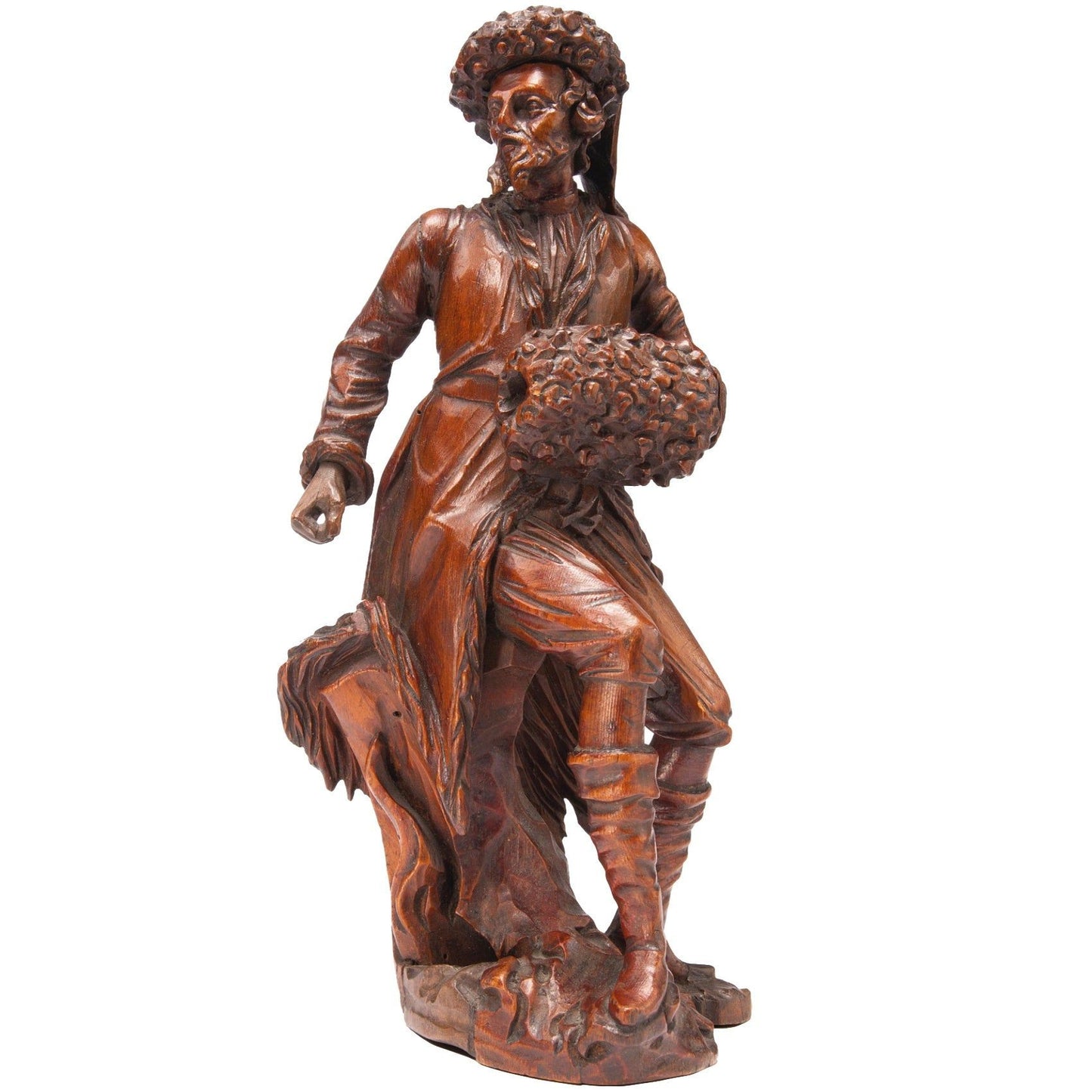 Northern European Carved Limewood Gentleman, 19th Century