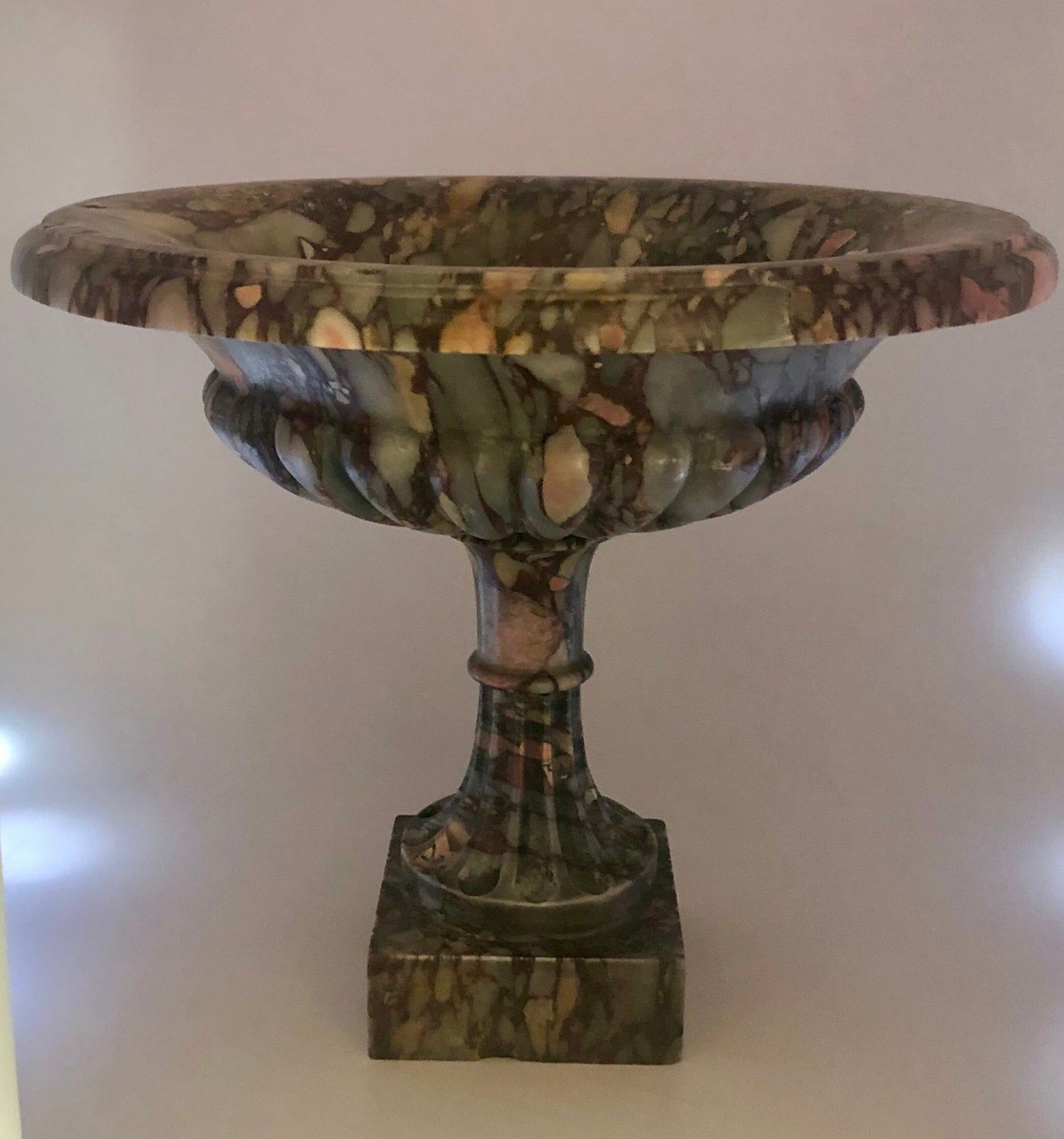 A Carved Breccia Marble Tazza, Italian, 19th Century