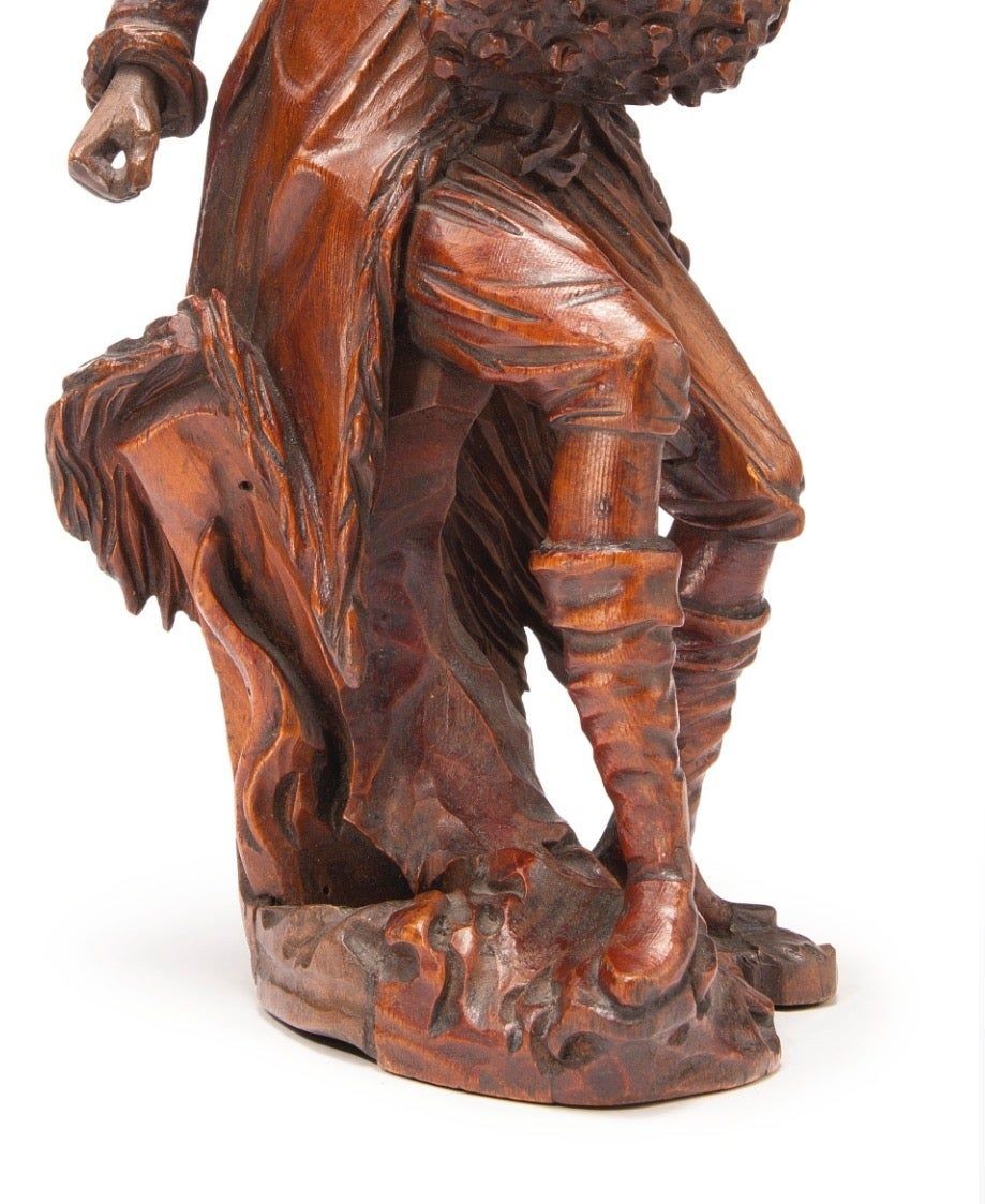 Northern European Carved Limewood Gentleman, 19th Century