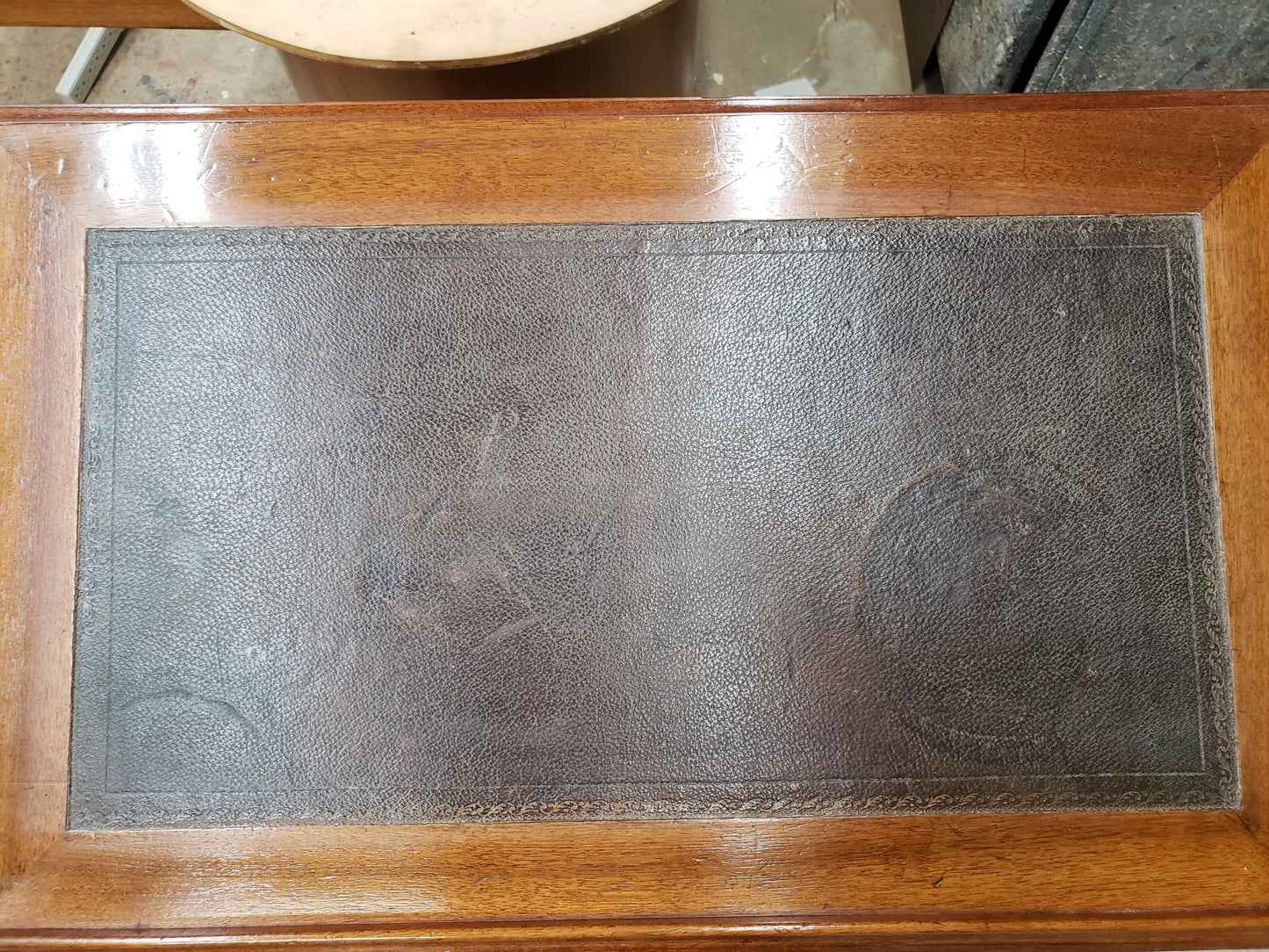 Louis XVI Style Mahogany Architects Table with Side Cabinet, 20th Century