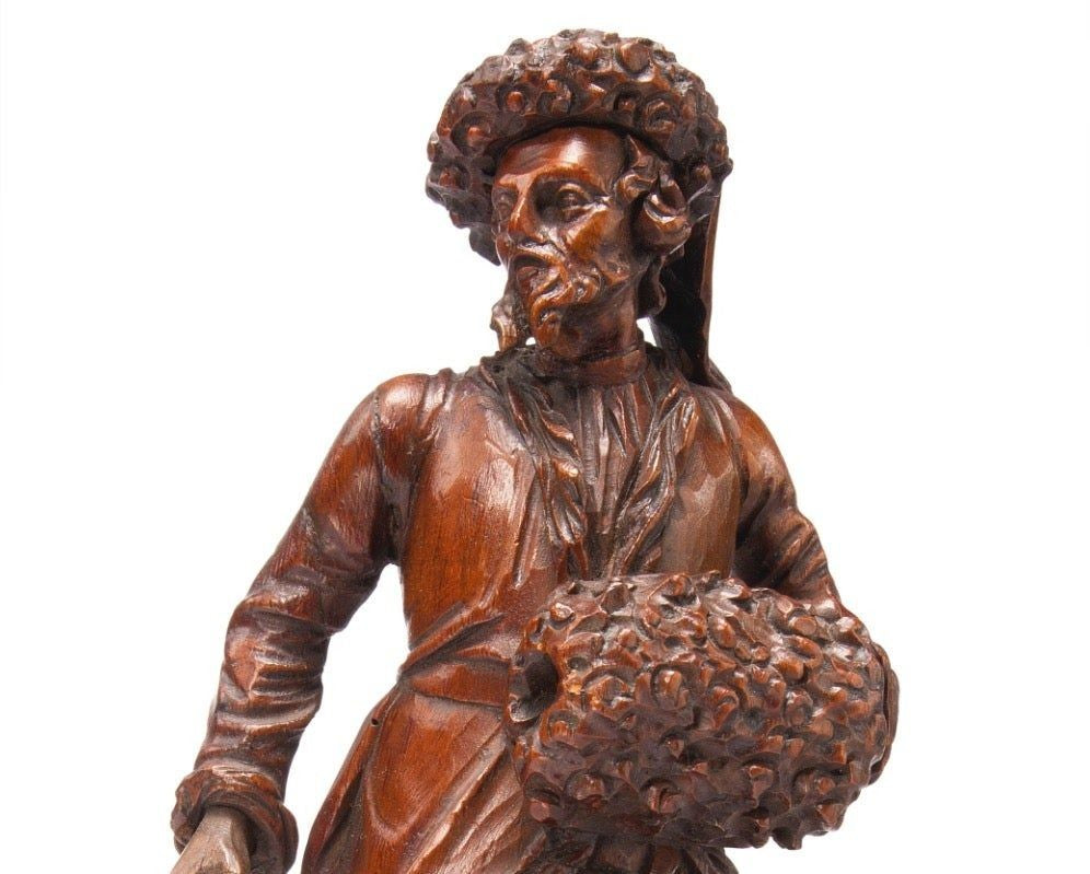 Northern European Carved Limewood Gentleman, 19th Century