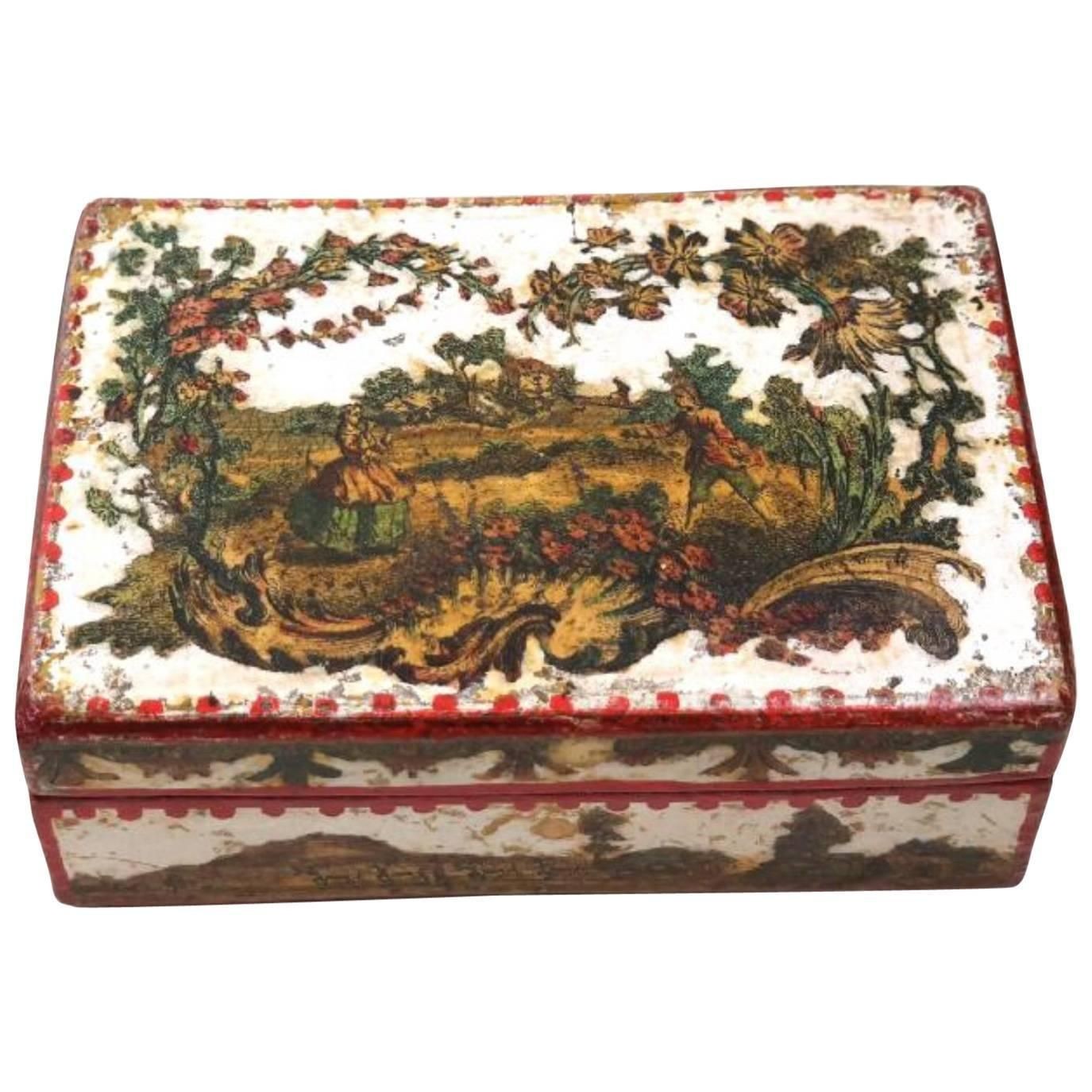 18th Century Italian Arte Povera Box