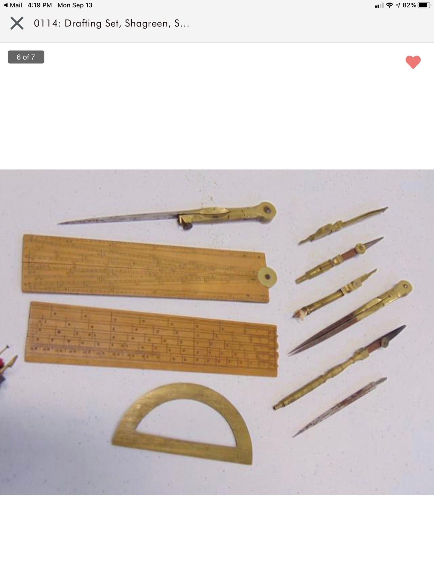 A Fitted Drafting Set in a Stingray Case, 19th Century