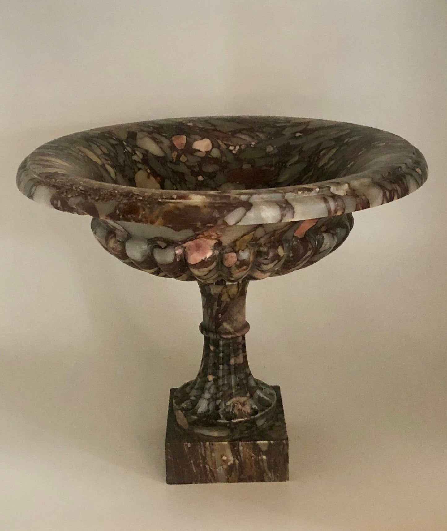 A Carved Breccia Marble Tazza, Italian, 19th Century