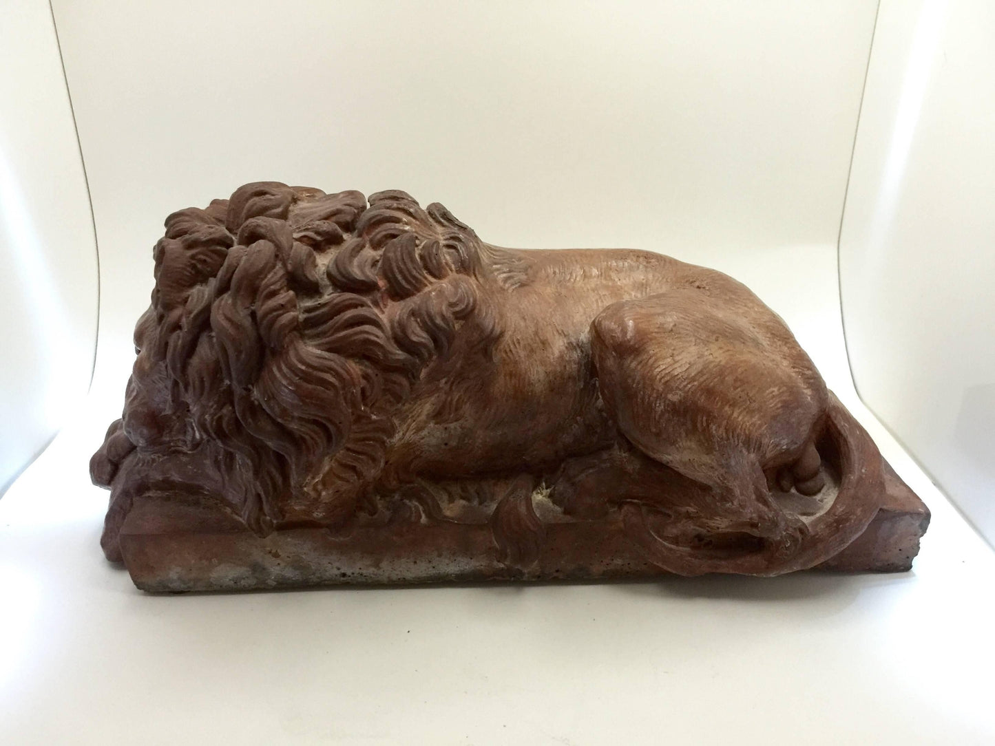 Pair of Terracotta Lions, after Canova, 19th Century