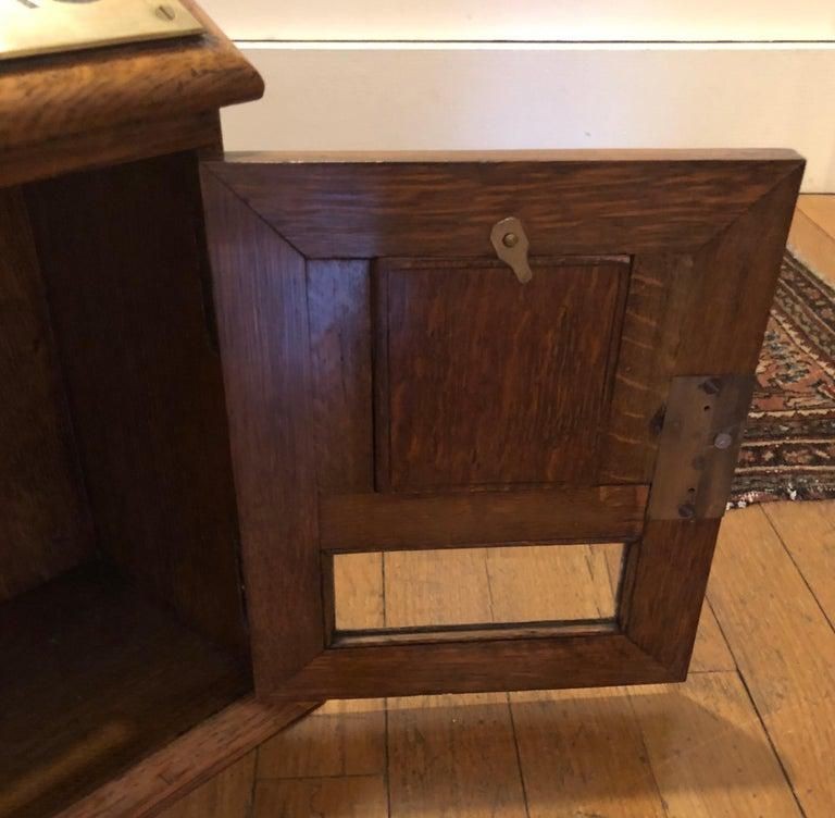 Early 20th Century Edwardian Diminutive Oak Post Box