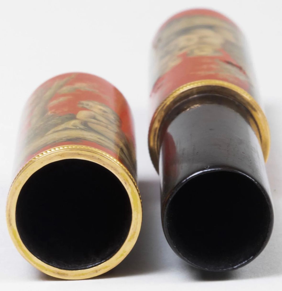 A Louis XV Orange/Red Ground Lacquer Etui, Mid-18th Century
