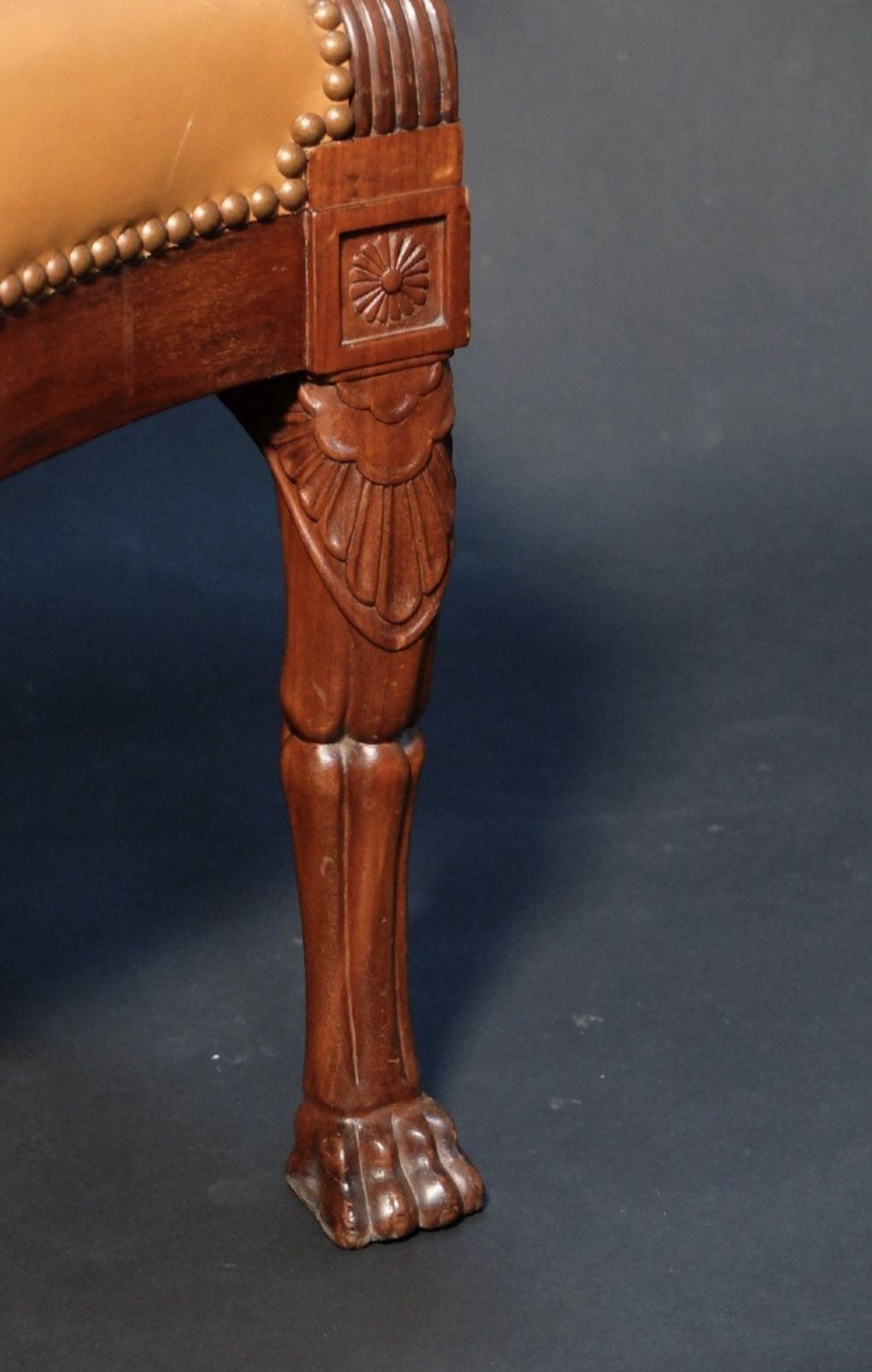 An Empire Mahogany Desk Chair, Early 19th Century