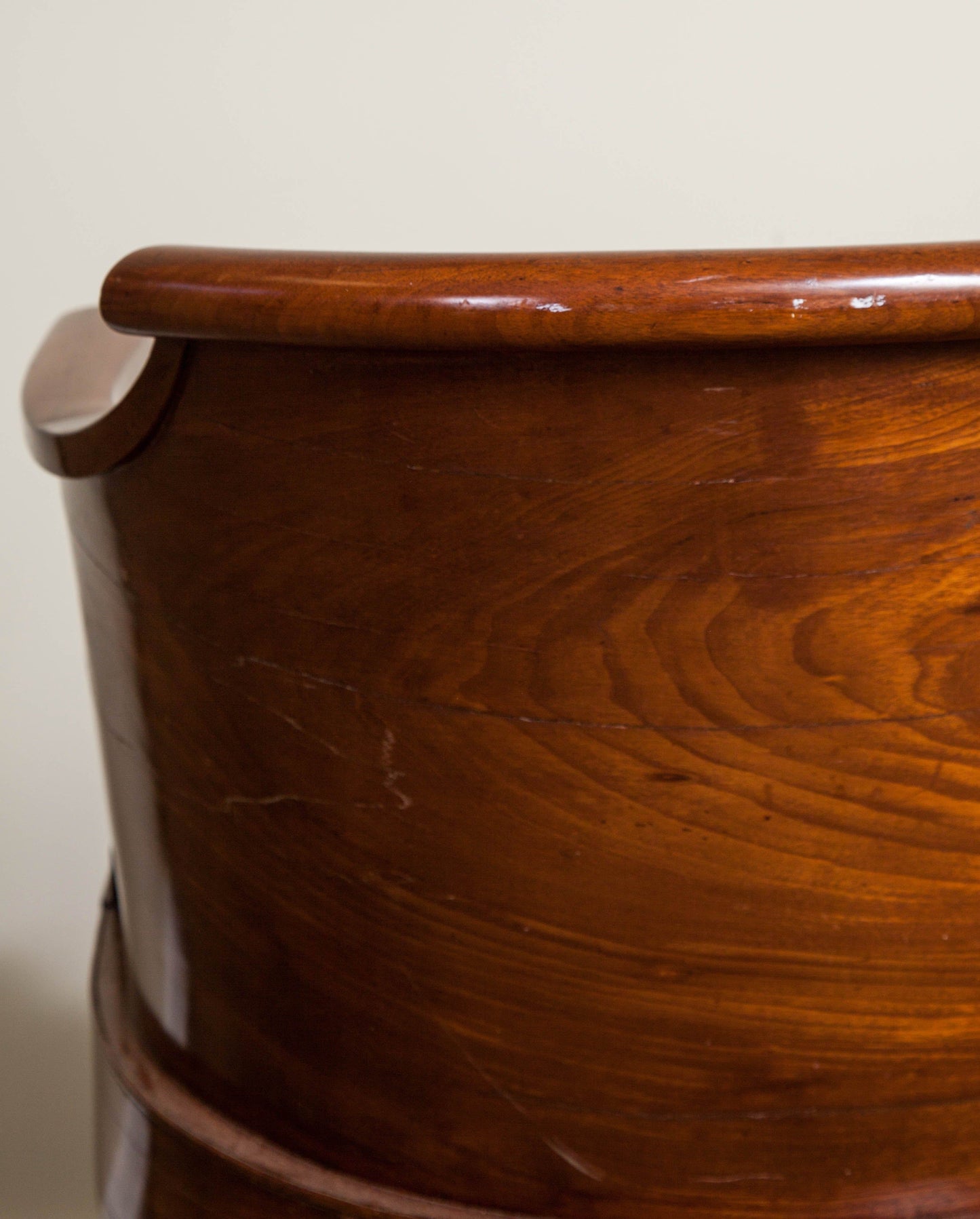 Empire Solid Mahogany Desk Chair, Early 19th Century