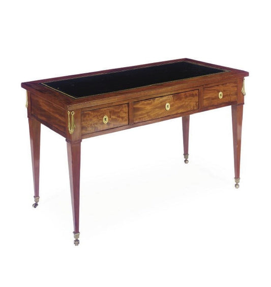 Louis XVI Ormolu Mounted Mahogany Bureau Plat, 19th Cenury