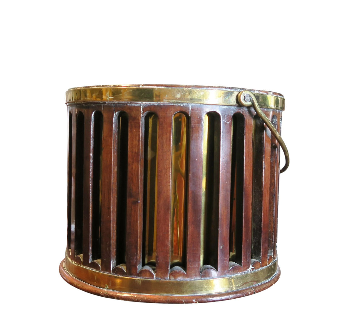 A George III Mahogany and Brass Plate Bucket, late 18th Century