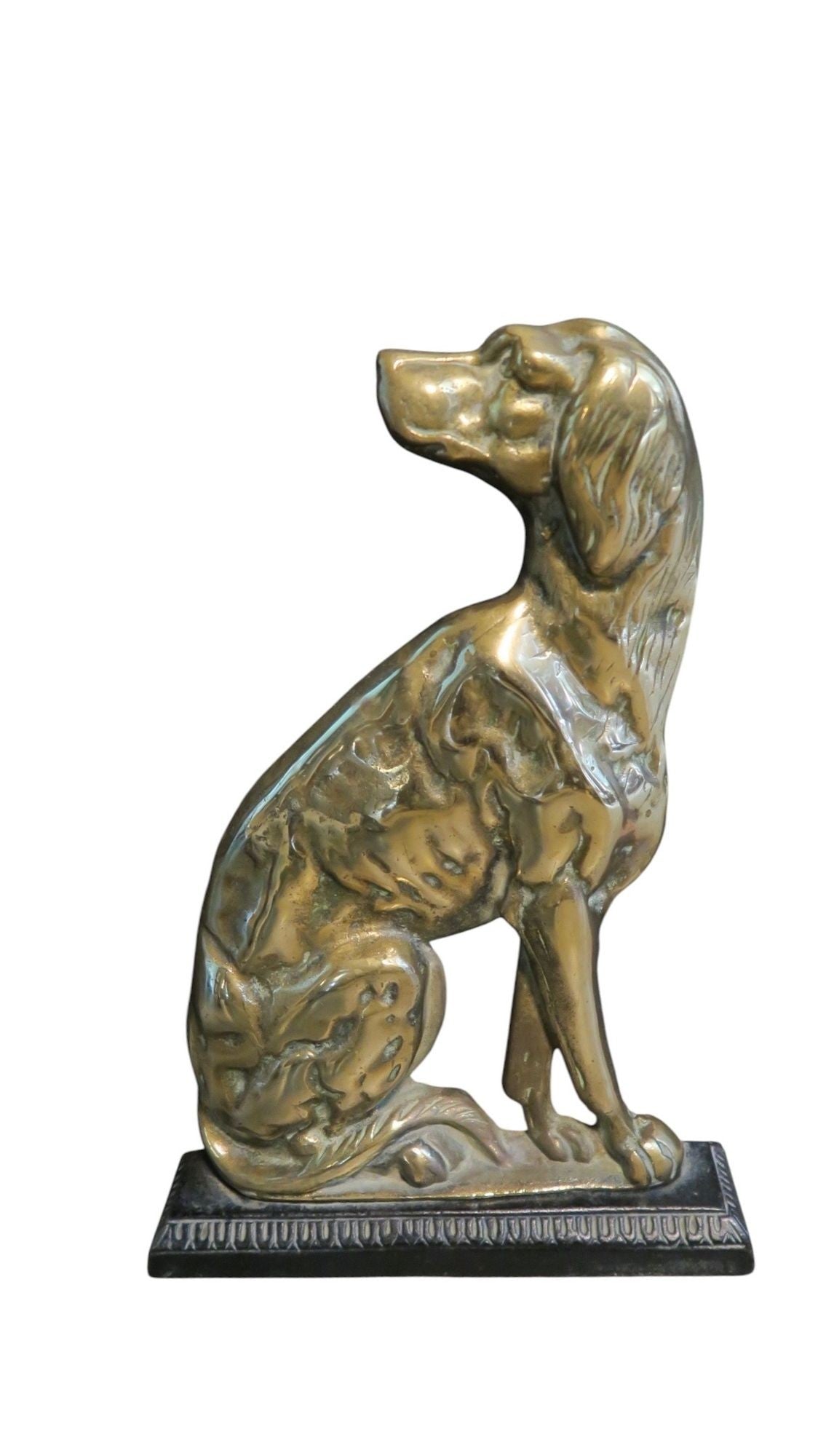 Victorian Brass and Iron Door Stop, circa 1880