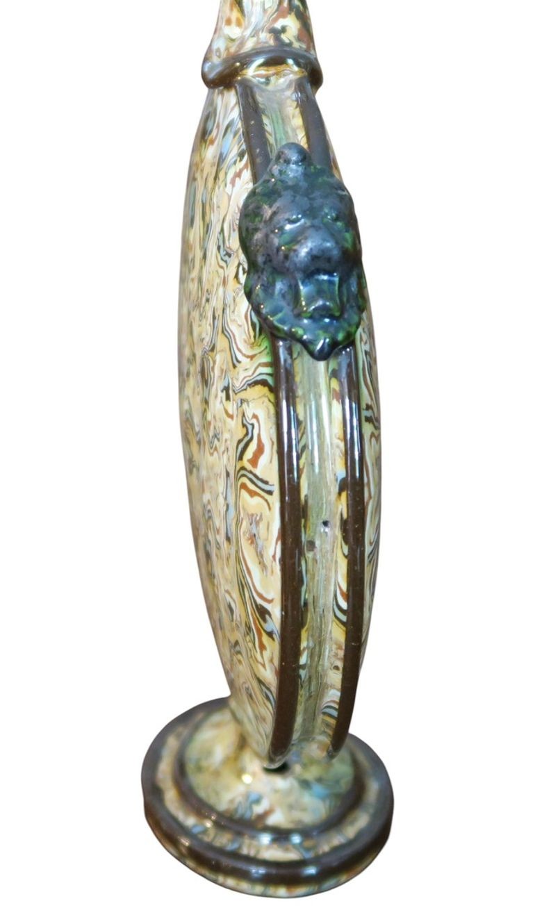 A French Early 19th Century Agate Ware Pilgrim Flask, probably Apt