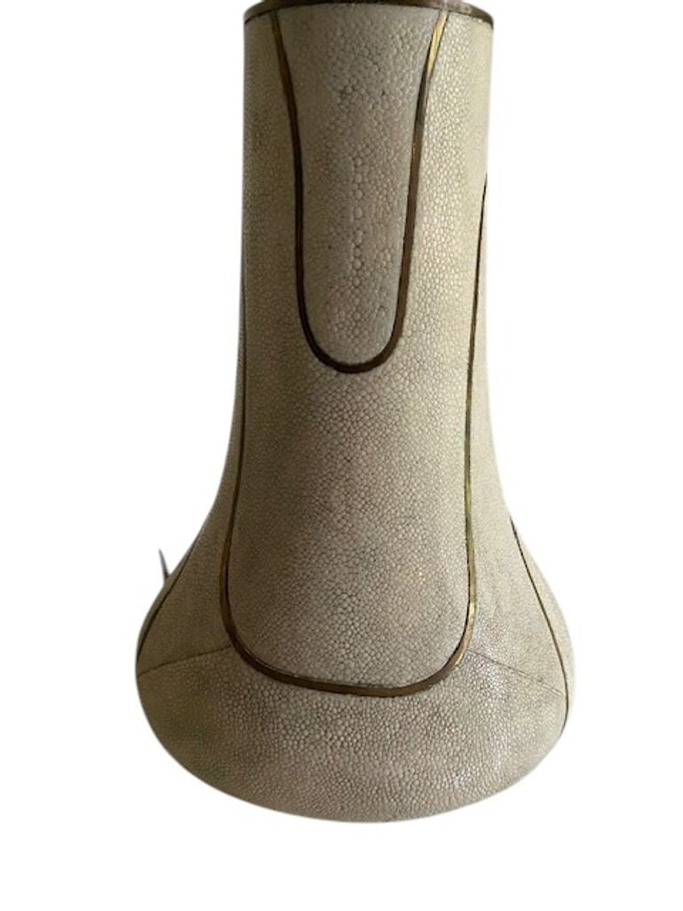 Organic Modern Shagreen Table Lamp, unsigned, in the manner of R&Y Augousti