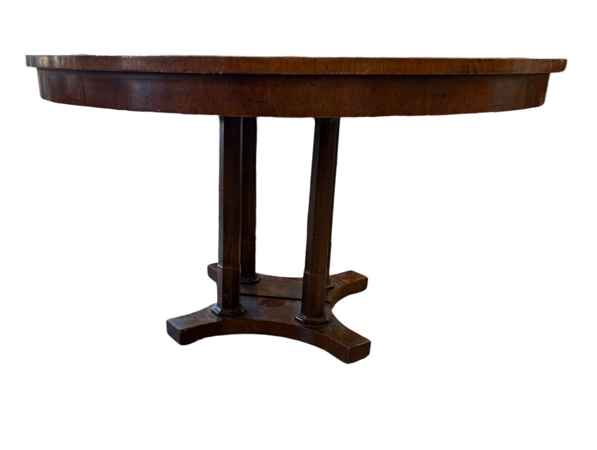 A Mahogany Biedermeier Style Dining Table, 20th Century