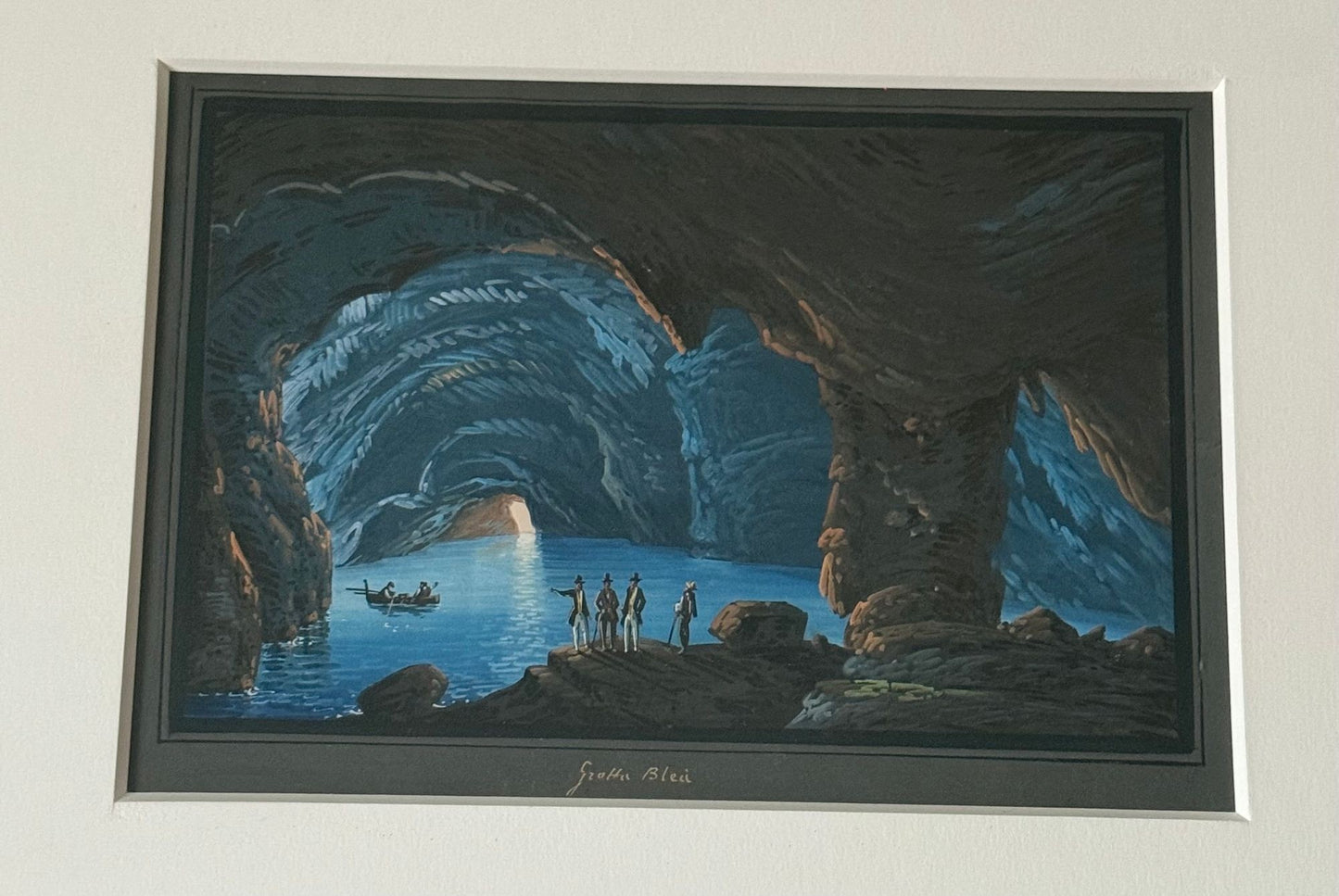 A Pair of Gouaches depicting the Blue Grotto