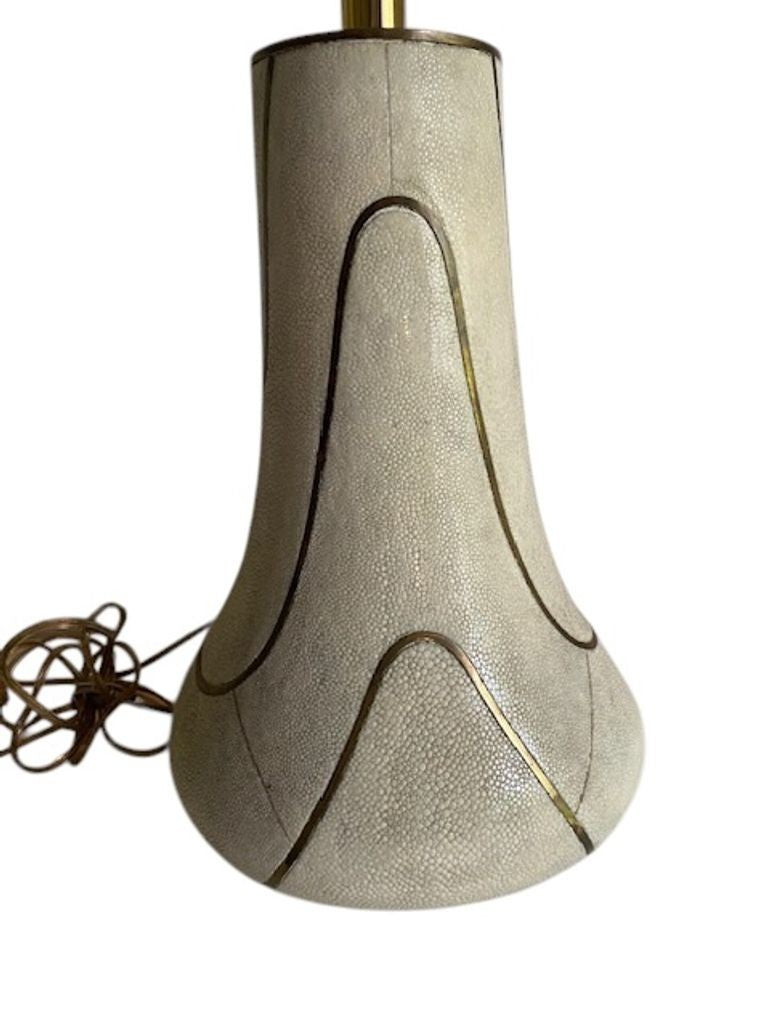 Organic Modern Shagreen Table Lamp, unsigned, in the manner of R&Y Augousti