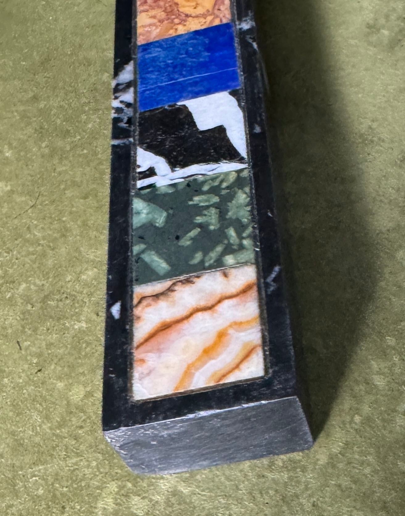 A Vintage Italian Grand Tour Specimen Marble Ruler, 20th Century ...