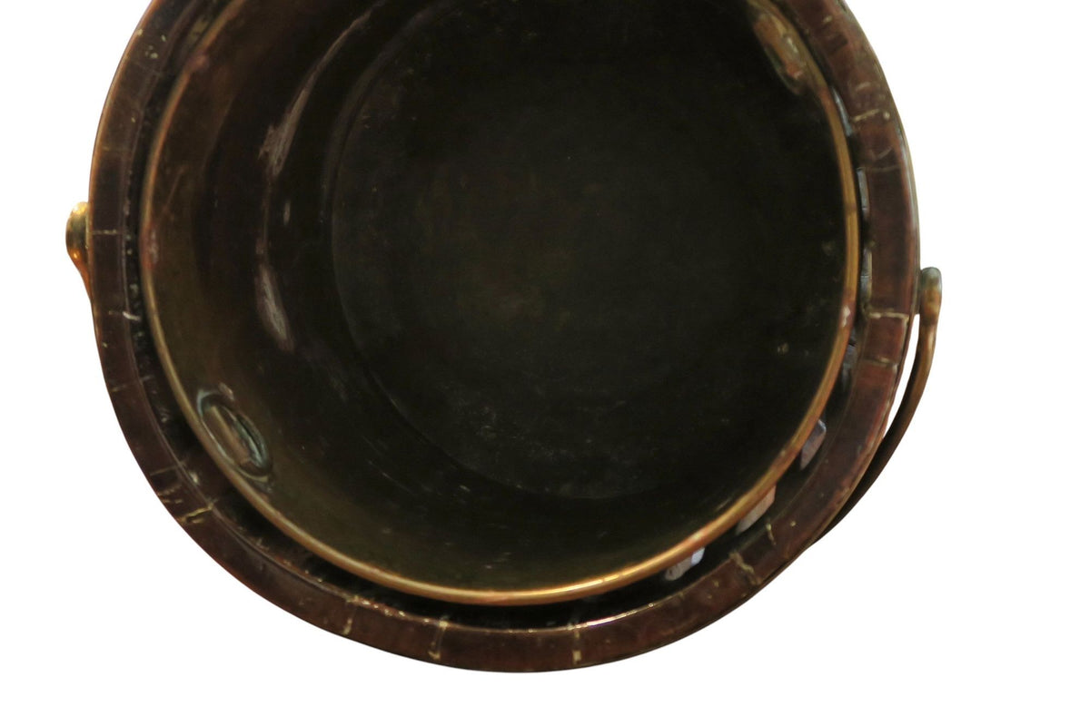 A George III Mahogany and Brass Plate Bucket, late 18th Century