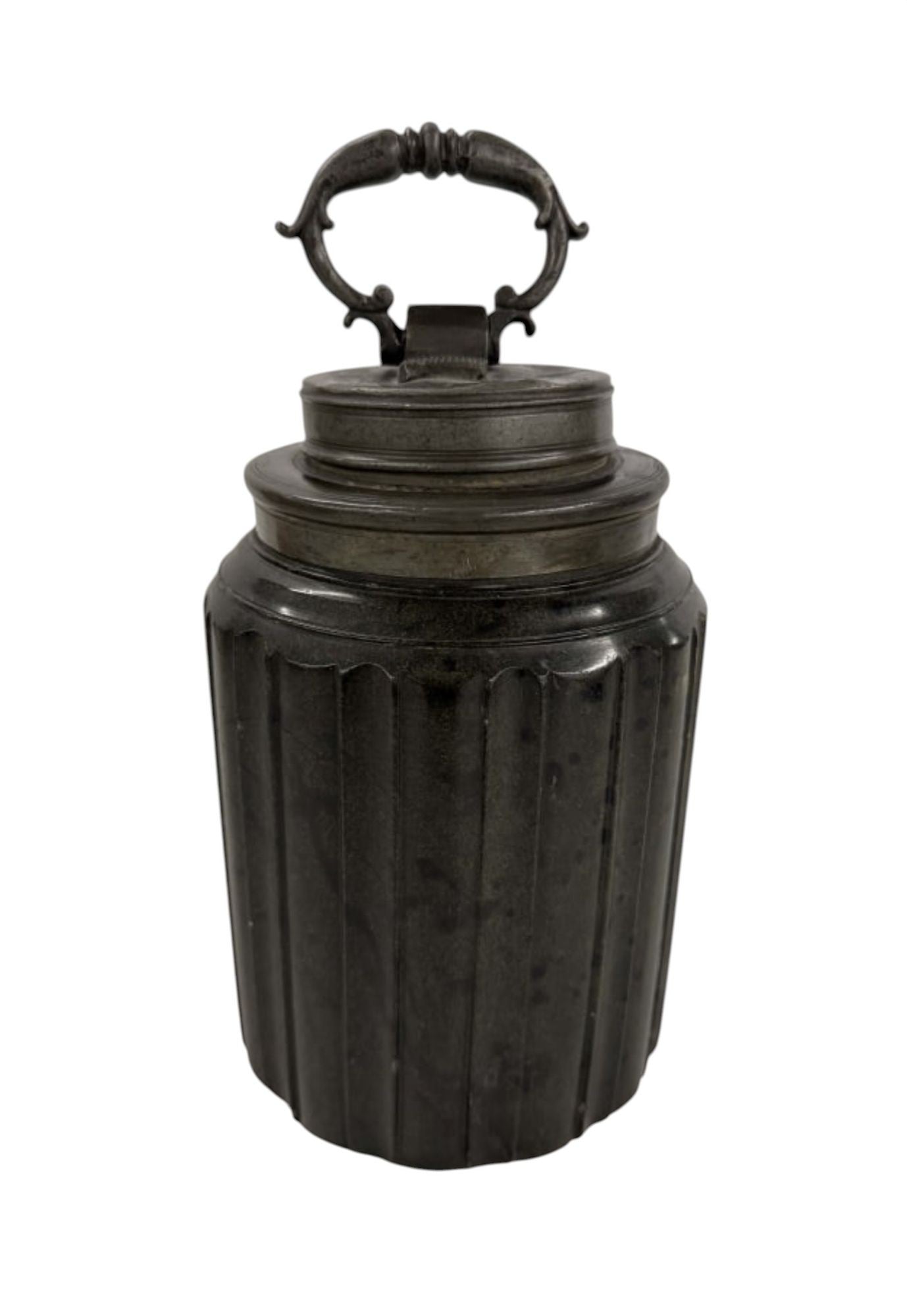 A German Serpentine Stone Covered Jar, late 17th Century, probably Nuremberg