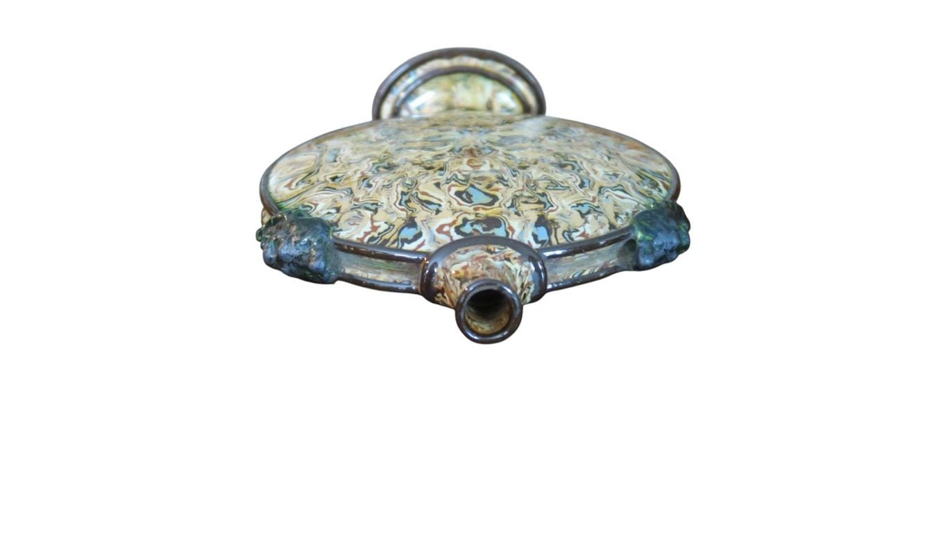 A French Early 19th Century Agate Ware Pilgrim Flask, probably Apt