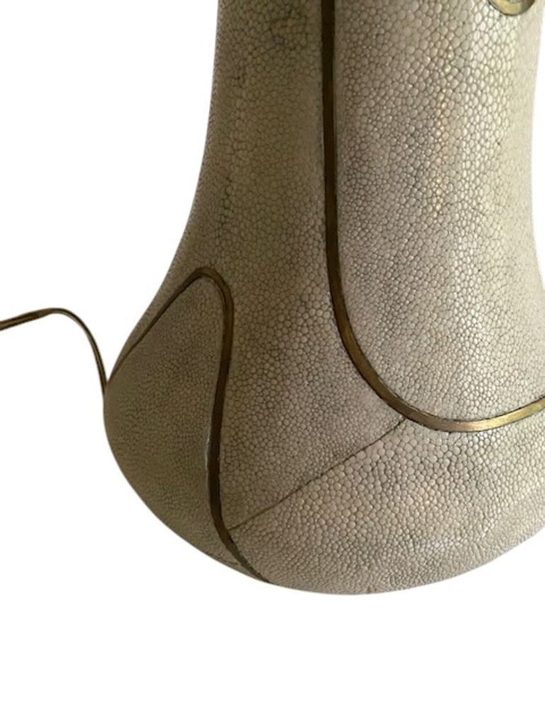 Organic Modern Shagreen Table Lamp, unsigned, in the manner of R&Y Augousti
