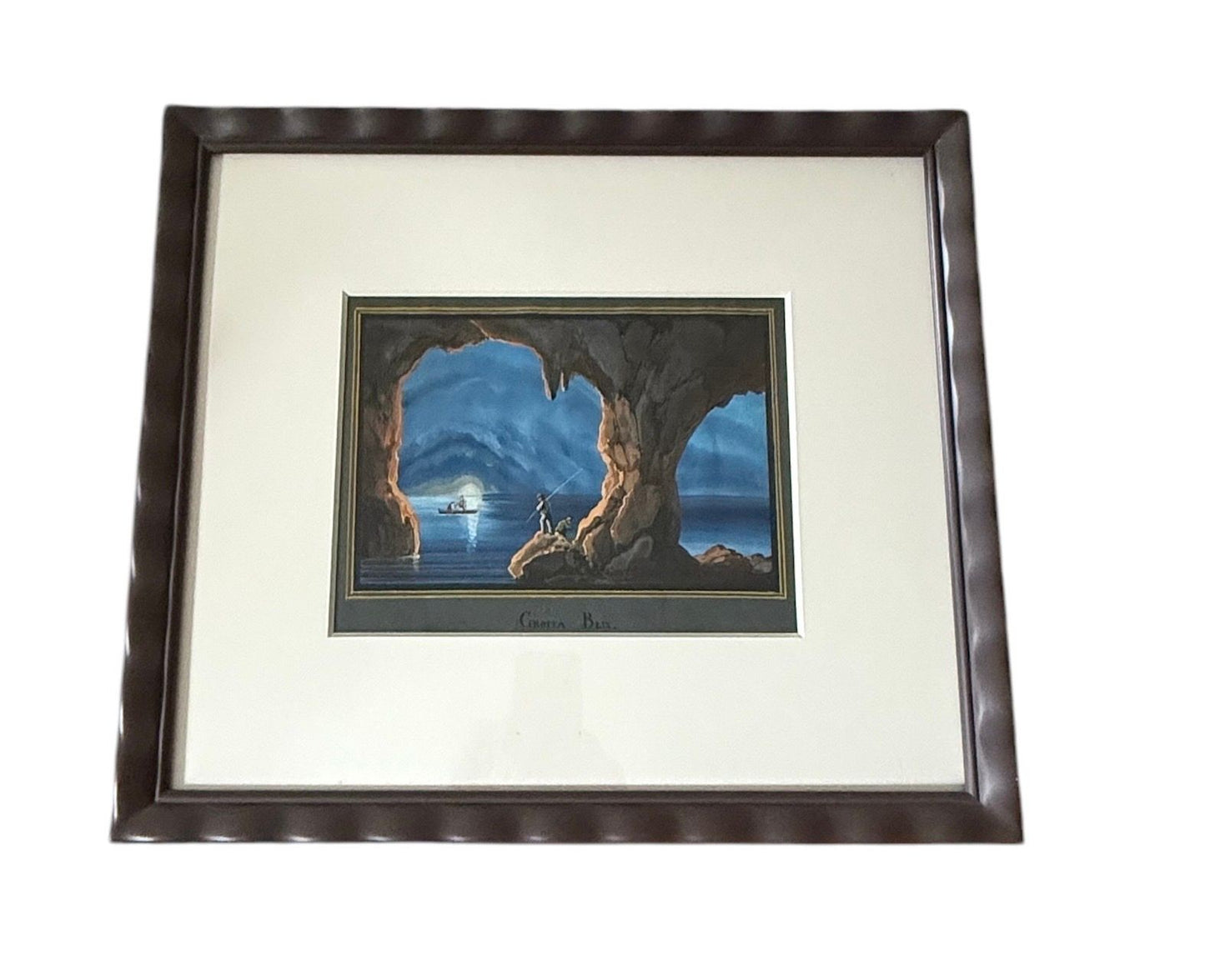A Pair of Gouaches depicting the Blue Grotto