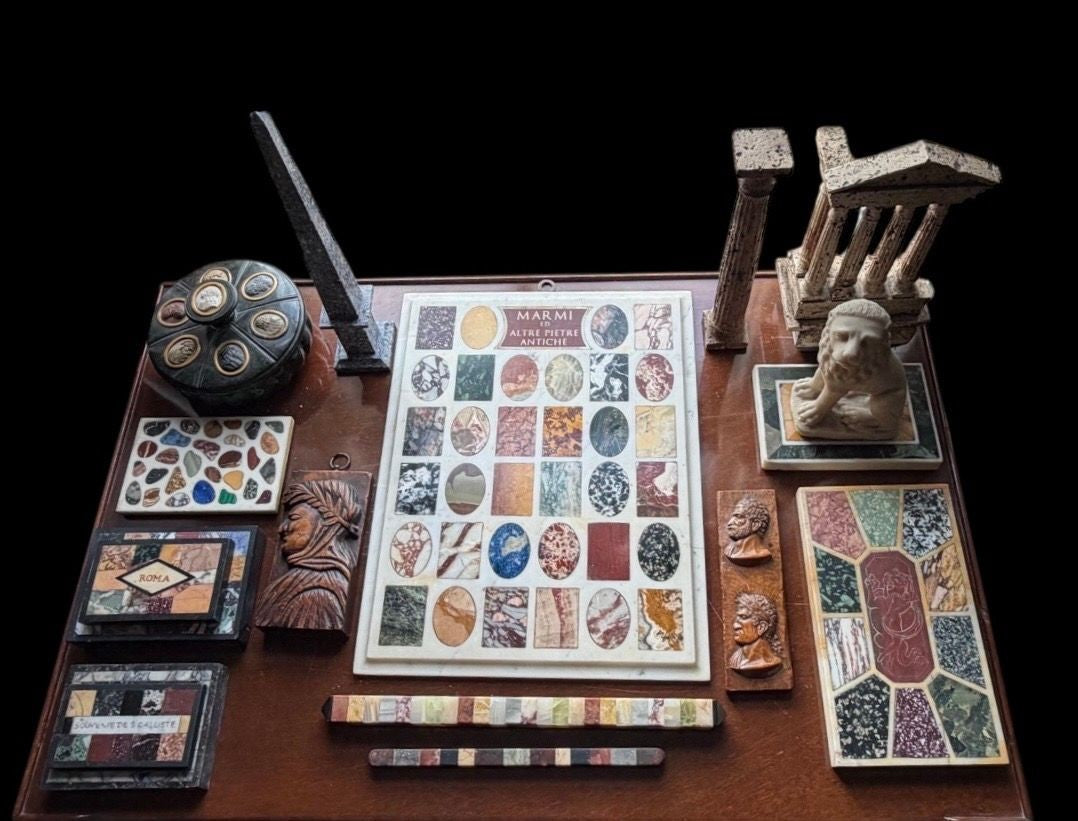 Inlaid Antique Marble Specimens, late 19/early 20c