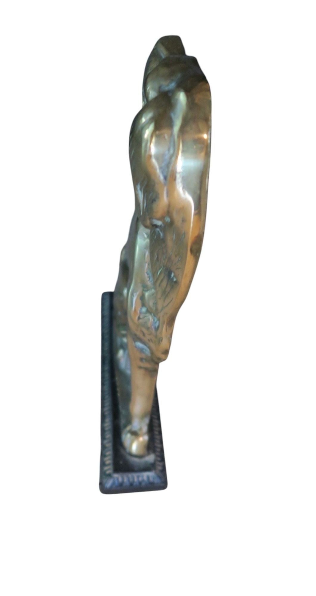 Victorian Brass and Iron Door Stop, circa 1880