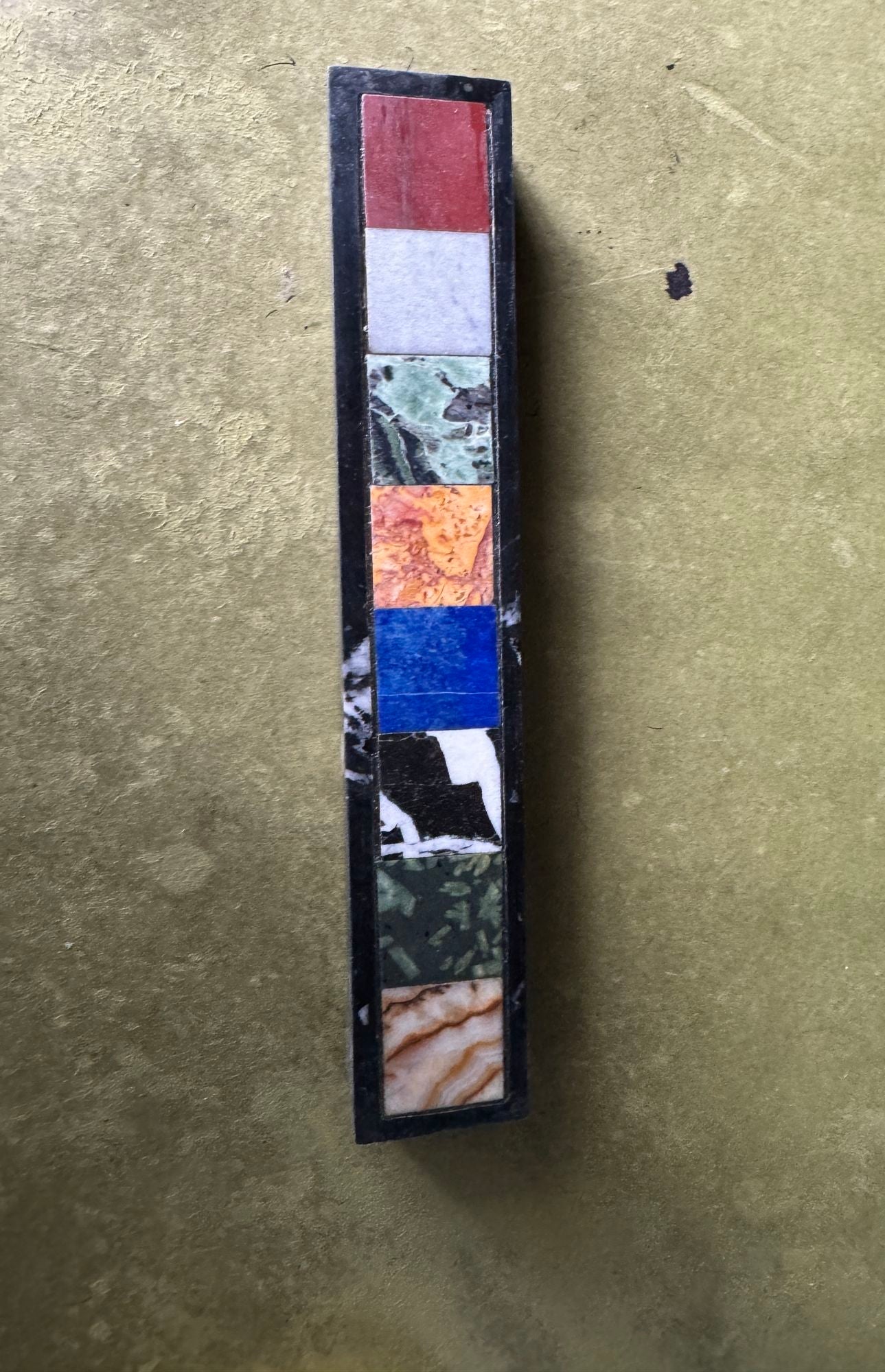 A Vintage Italian Grand Tour Specimen Marble Ruler, 20th Century ...