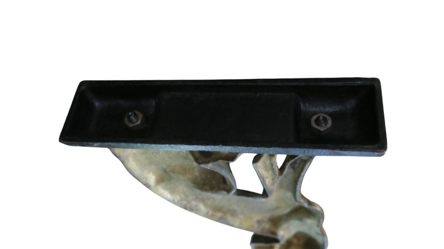Victorian Brass and Iron Door Stop, circa 1880