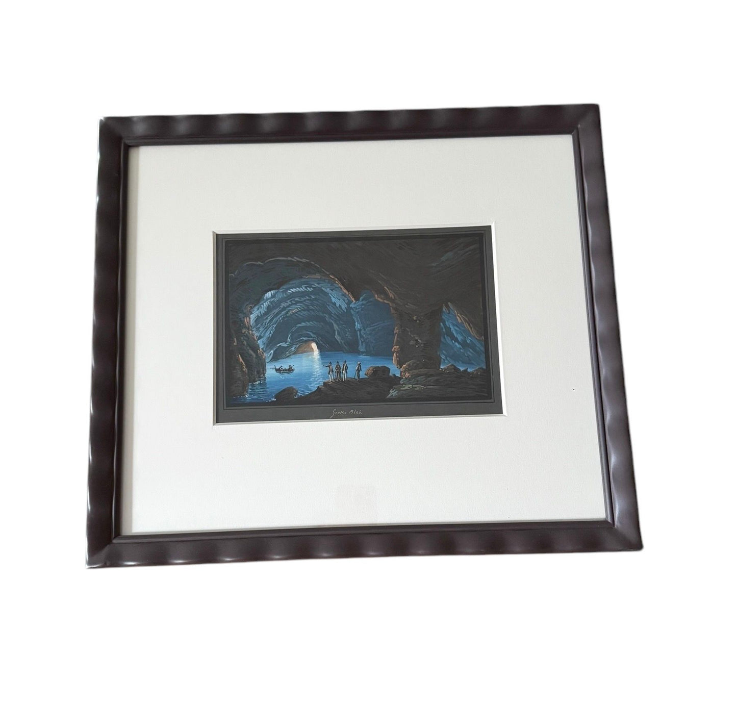 A Pair of Gouaches depicting the Blue Grotto
