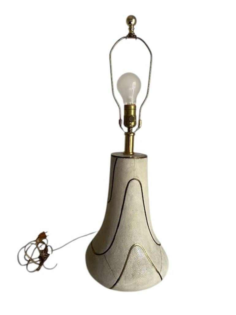 Organic Modern Shagreen Table Lamp, unsigned, in the manner of R&Y Augousti