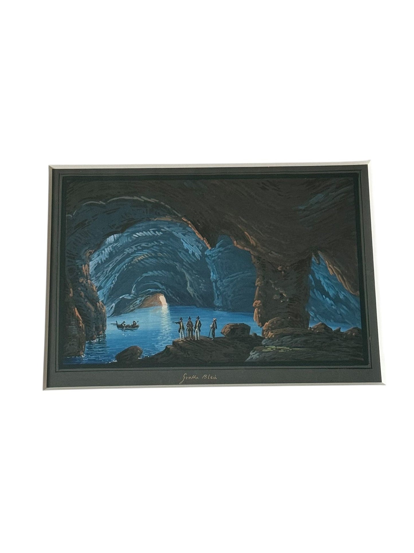A Pair of Gouaches depicting the Blue Grotto