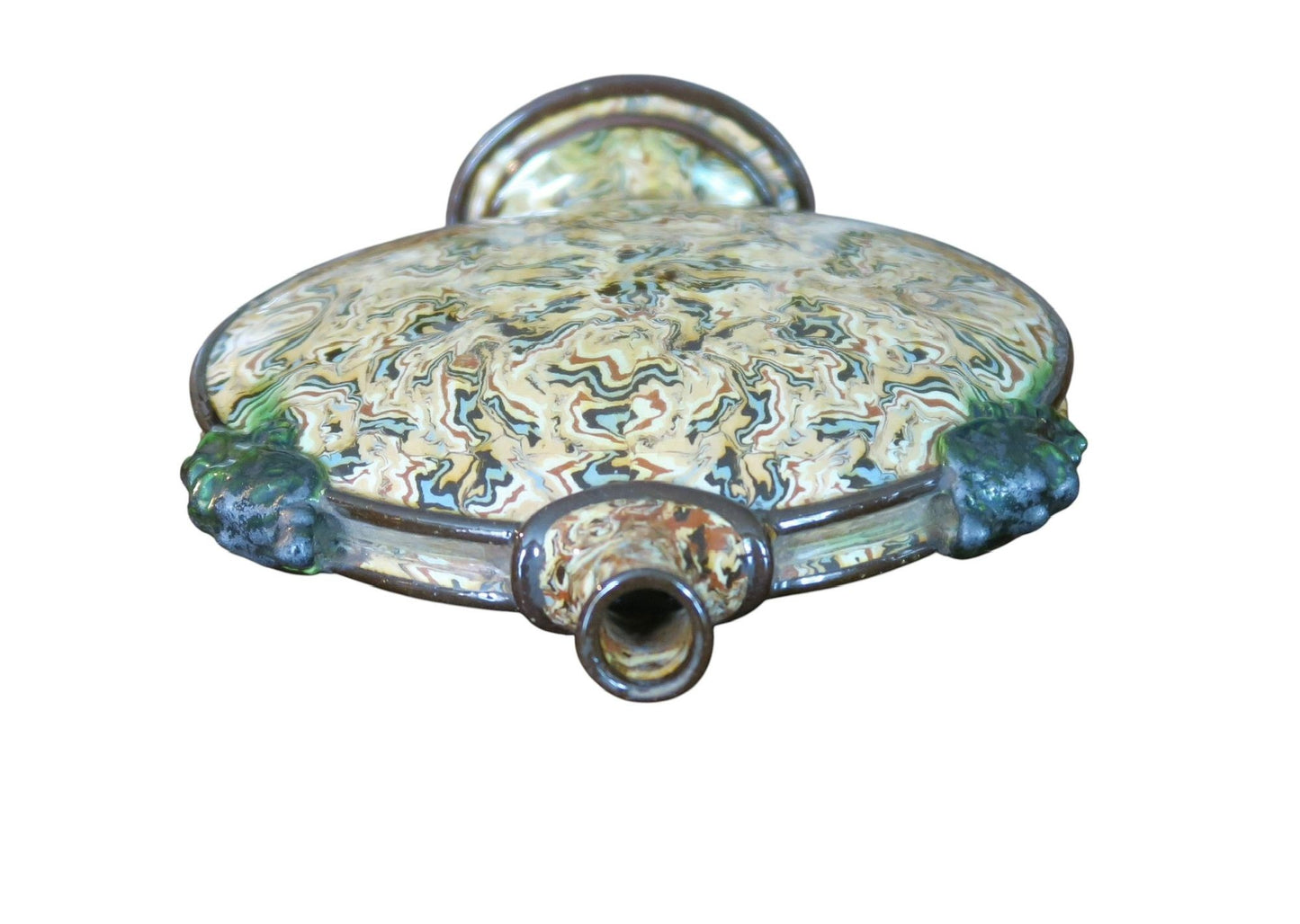 A French Early 19th Century Agate Ware Pilgrim Flask, probably Apt