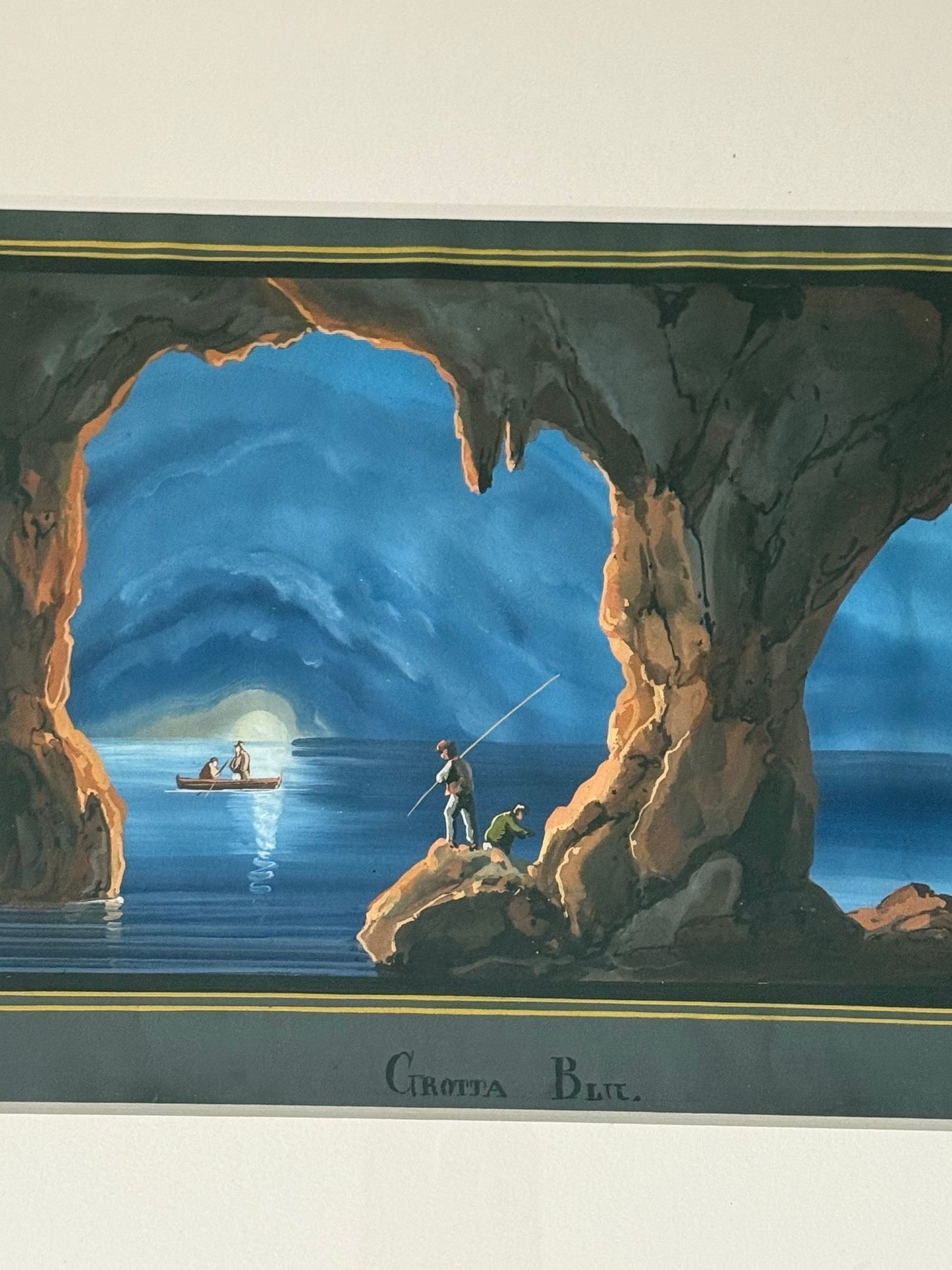 A Pair of Gouaches depicting the Blue Grotto