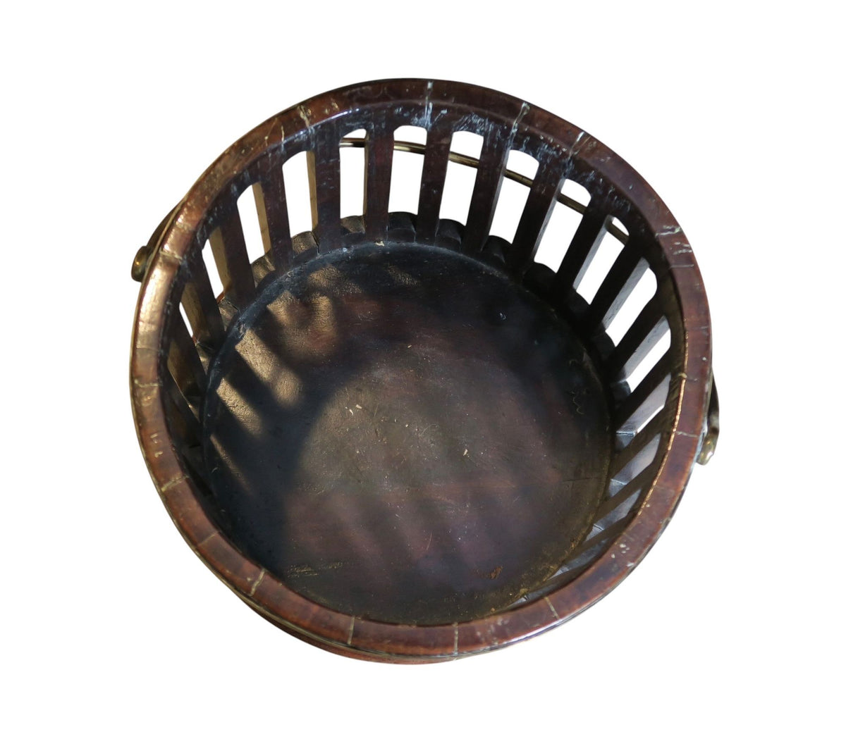 A George III Mahogany and Brass Plate Bucket, late 18th Century