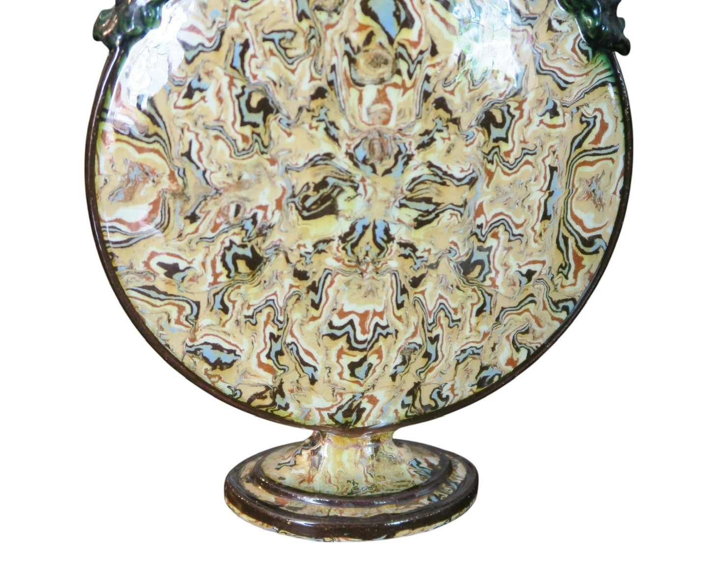A French Early 19th Century Agate Ware Pilgrim Flask, probably Apt