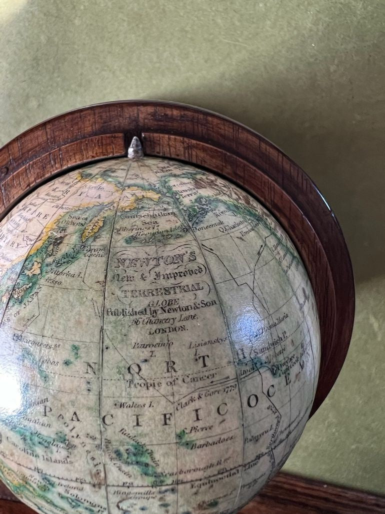 Newton & Son 3" Pocket Globe in Case, circa 1840-1850