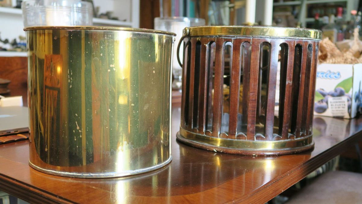 A George III Mahogany and Brass Plate Bucket, late 18th Century